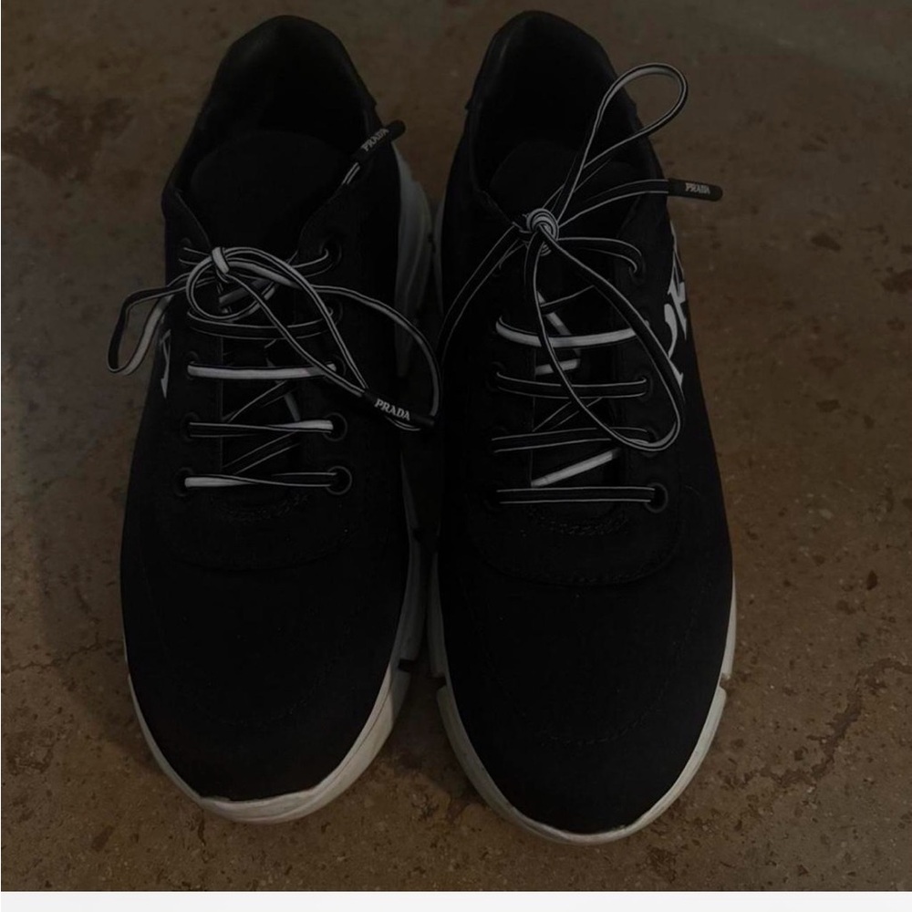 Prada women Black and White Sneakers